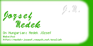 jozsef medek business card